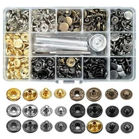 model 633 6 color 20 sets each metal snap button practical installation tools pure copper buttons set