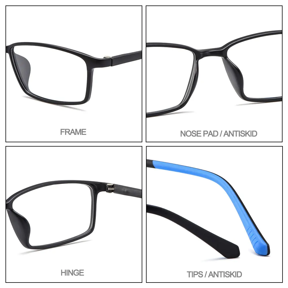 

CICCOLINI DESIGN Ultralight Plastic TR90 Women Glasses Frame Men Square Myopia Prescription Eyeglasses Frames MD2067