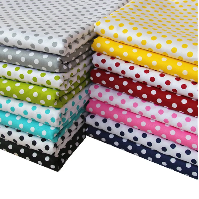 

Polka Dot Series 100% Cotton Printed Fabric For Quilting Kids Patchwork Cloth DIY Sewing Fat Quarters Material For Baby&Child