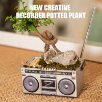 new hot pots planter resin tape recorder pot desktop balcony plant flowerpot for succulent plant container home decor us