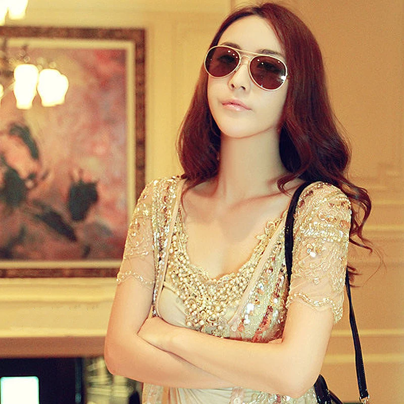 Солнцезащитные очки унисекс Классические винтажные в металлической оправе