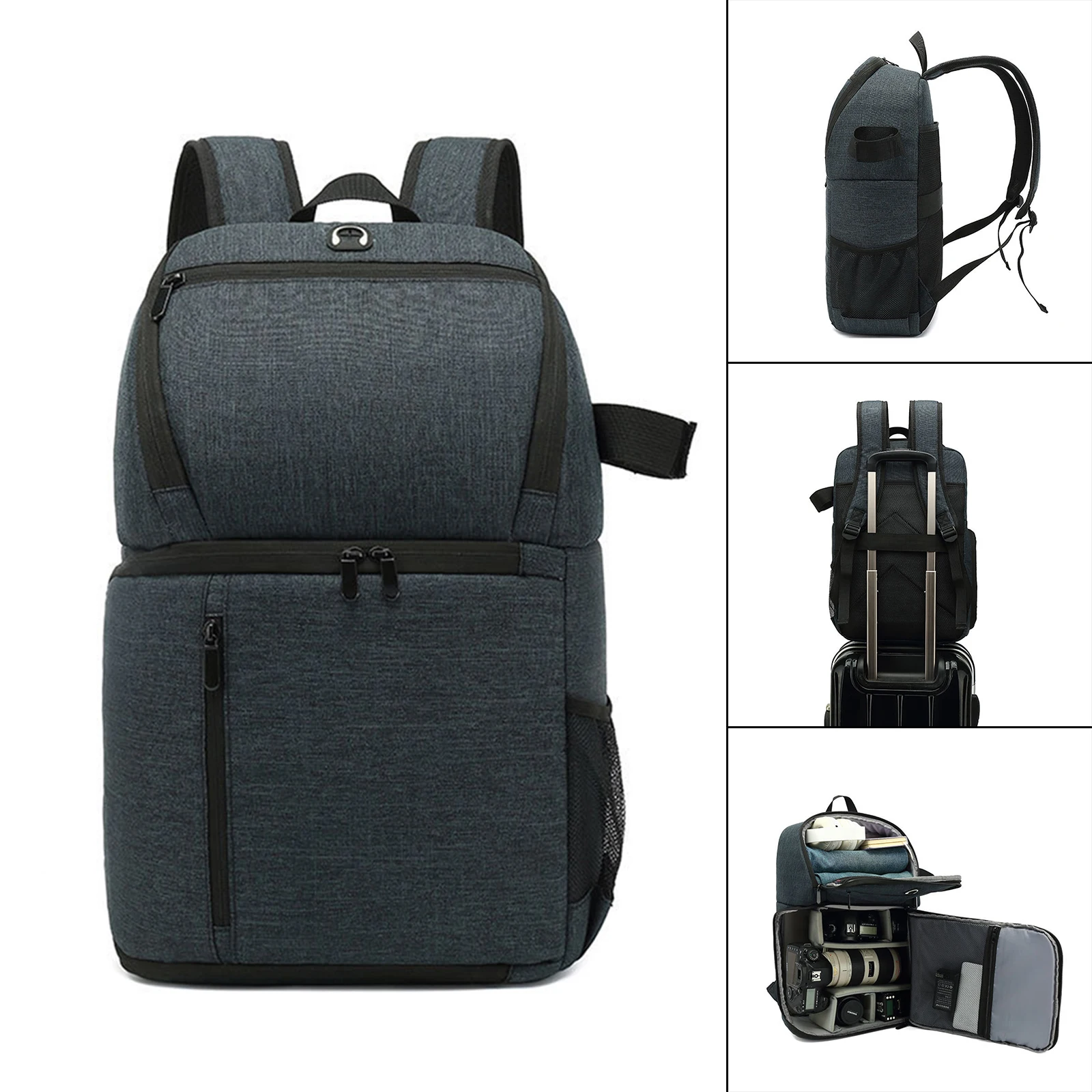 camera backpack bag lens protection accessory compartments lightweight camera case for photographers tripod accessories free global shipping