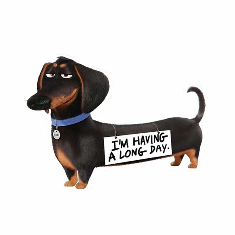

15*11cm Cute dachshund Car Sticker Motorcycle Bumper Trunk Laptop Window Decals Vinyl Car Styling Decoration