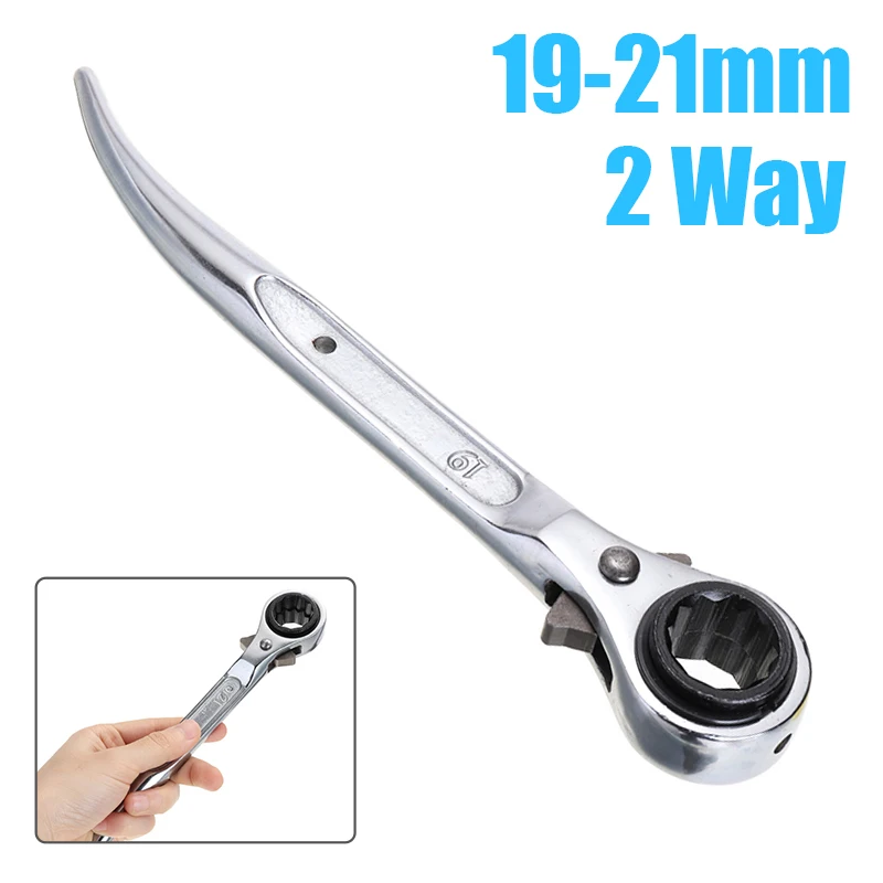 19-21mm 2Way Ratchet Spanner Scaffold Fixing Hand Wrench Professional Double Sized Solid For Fasten Screws Nuts | Инструменты