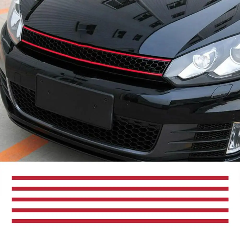 

Front Hood Grille Decals Car Strip Sticker Decoration for Golf 6 7 carros Exterior Automobile Accessories