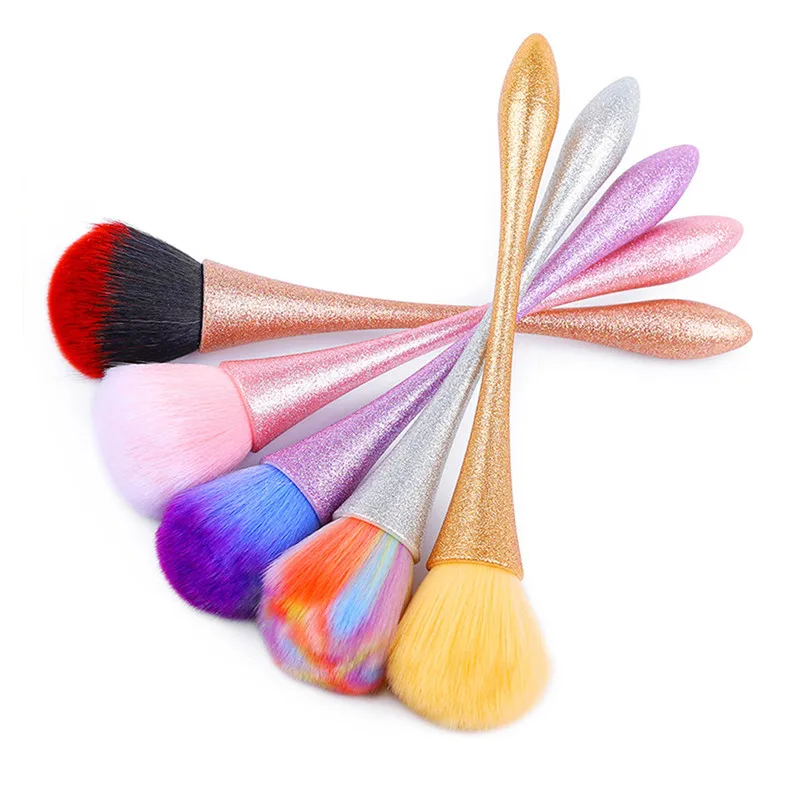 5 стилей щетка для ногтей Очистка удаление пыли порошок Маникюр Педикюр мягкий