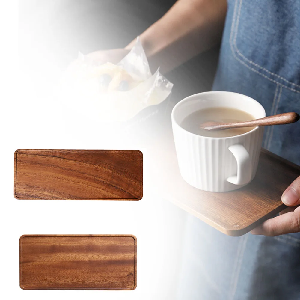 Holder Dishes Desserts Snack Rectangular Storage Tray Desktop Pallet Sundries Household Walnut Bread Fruit Porch Disk | Дом и сад