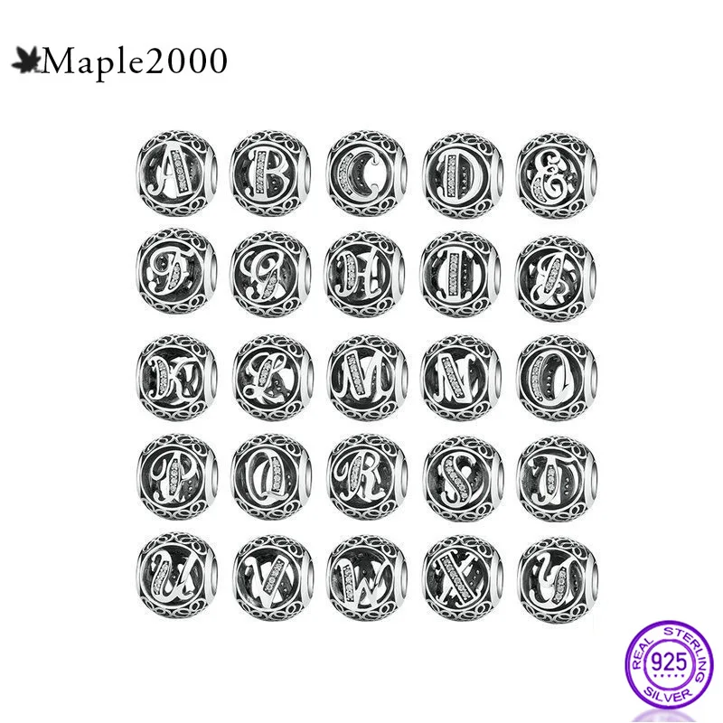 Женская серебряная подвеска с буквами-бусинами 925 | Украшения и аксессуары