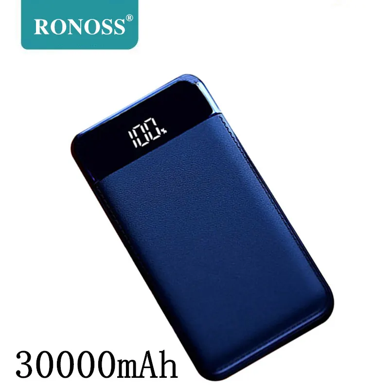 Внешний аккумулятор для xiaomi mi 30000 мАч внешний PoverBank 2 USB светодиодный портативный
