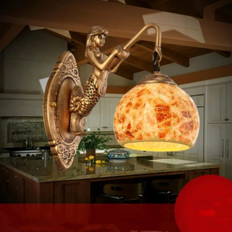 Роскошные европейские средиземноморские настенные светильники светодиодные