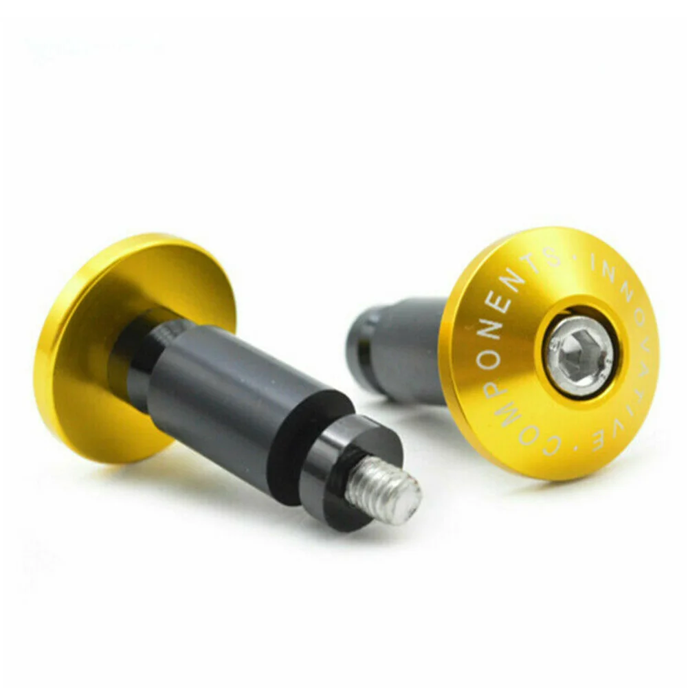 

1 Pair Motorcycle End Plug Universal Practical Motorbike Bar Aluminum Alloy Replacement Handle Grip Cap Riding Durable Parts