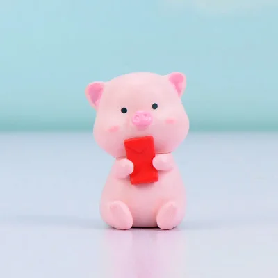 Свинка Семья украшения маленькая статуя фигурка животного модель мох микро пейзаж домашний декор миниатюрная поросенок Фея Украшения Сада - Цвет: 18
