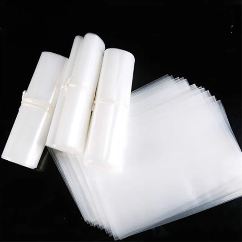 100 шт./лот, полиэтиленовый плоский карман, компрессионный Вакуумный пакет для пищевых продуктов, 8 проволочный пакет высокого давления, прозрачный пластиковый пакет с подогревом, Самоуплотняющиеся пакеты