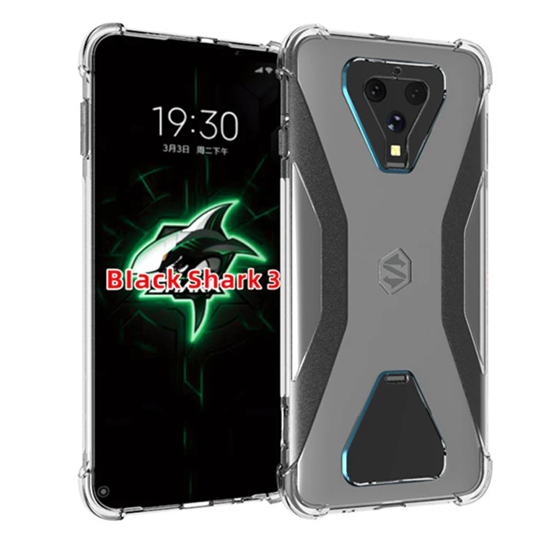 Чехол для Xiaomi black shark 3 Pro силиконовая ударопрочная подушка безопасности мягкая