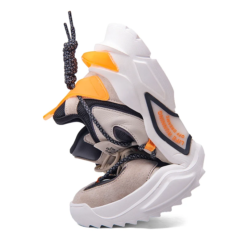 

YEINSHAARS New Roman Fashion Light Height Increasing Man Chunky Sneakers Winter Outdoor Breathable Adult Men's Casual Shoes