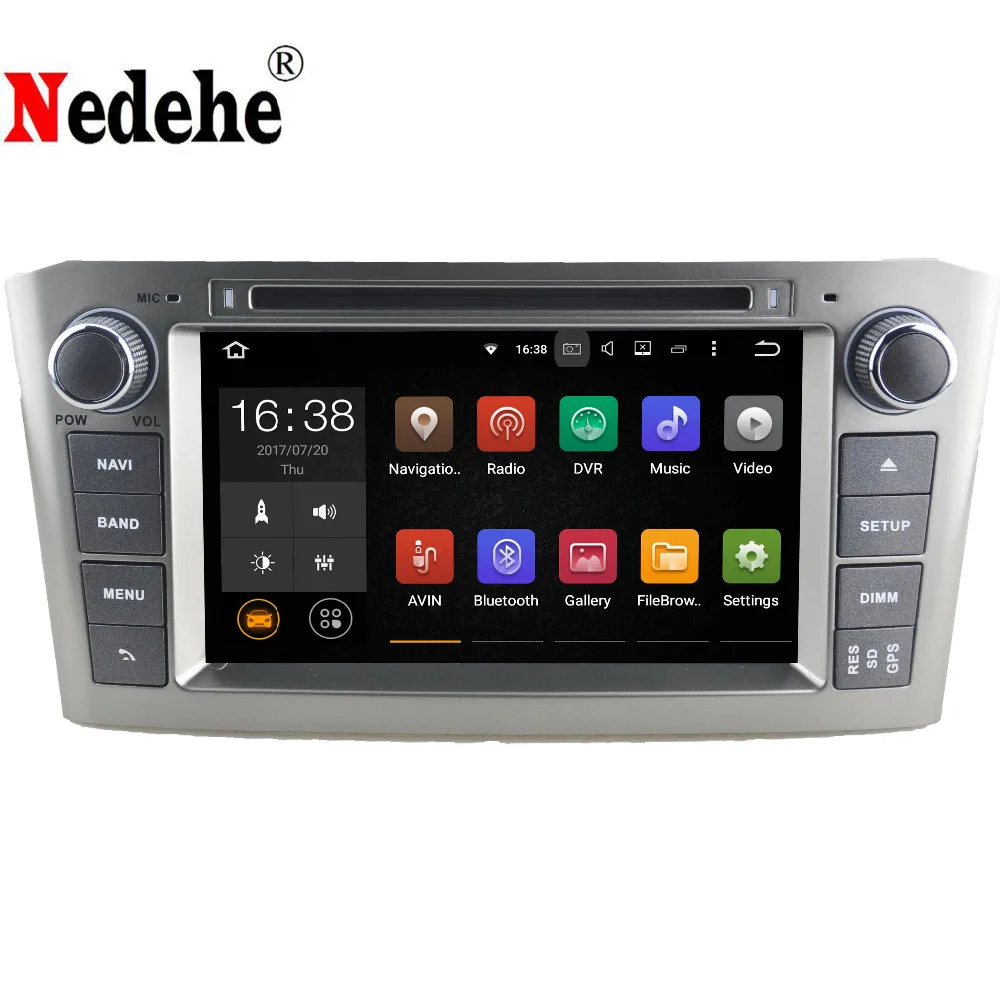 Nedehe Новый Android 9 0 octa core 4G RAM автомобильный dvd-плеер для Toyota Avensis 2003-2008 Радио Стерео GPS
