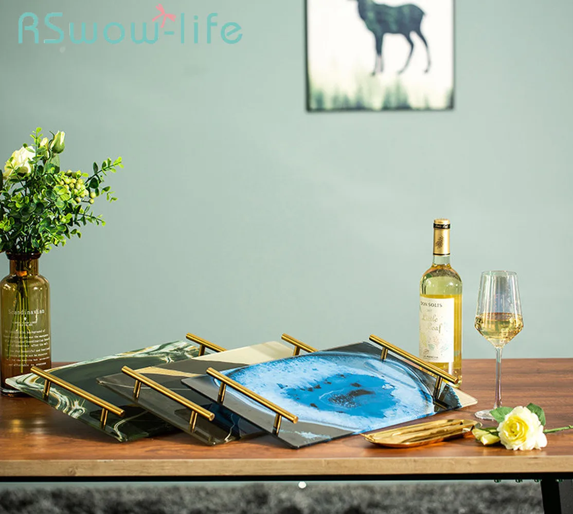 46*27 см в европейском стиле Прямоугольные подносы домашняя шкатулка для хранения