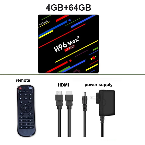 H96 MAX Plus Smart Android 9,0 ТВ приставка 4 Гб ОЗУ 32 Гб 64 Гб ПЗУ Rockchip RK3328 H.265 USB3.0 BT4.0 2,4G 5G Wifi 4K ТВ приставка - Цвет: 4G 64G