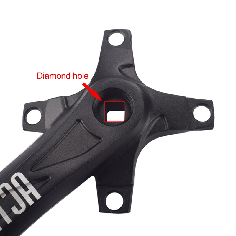 

Aluminum Alloy Crank MTB Bike Crankset Left Right 170 Square Hole Crank Set Single Plate Chainwheel Modification Cycling Accs
