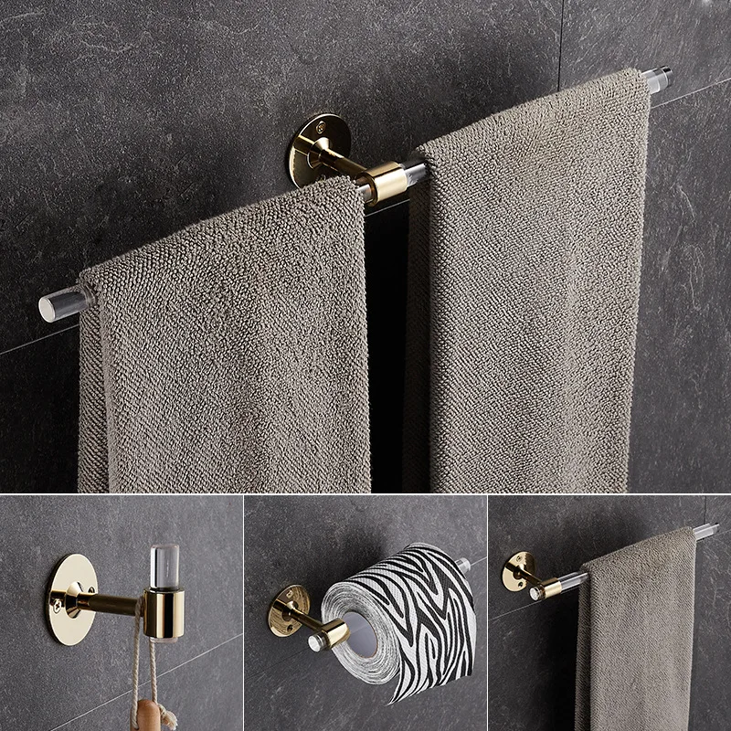 

Акриловая стеклянная фурнитура для ванной комнаты, крючок для халата, вешалка для полотенец, держатель для туалетной бумаги, аксессуары для...