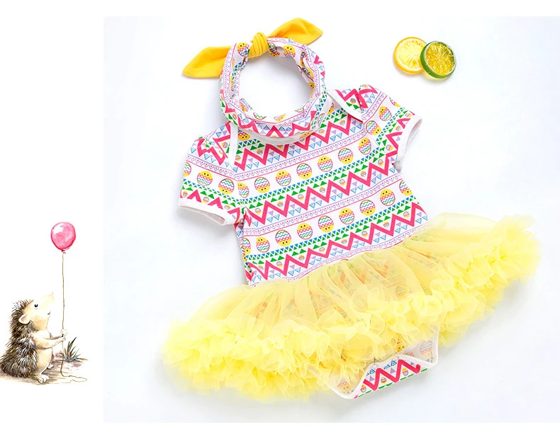 Модный весенний ярко-желтый волнистый полосатый Пасхальный костюм с яйцами