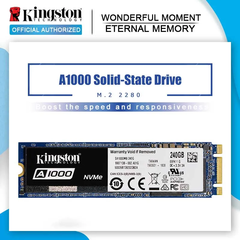 SSD накопитель Kingston 120/240/480/960 Гб|Внутренние твердотельные накопители (SSD)| |
