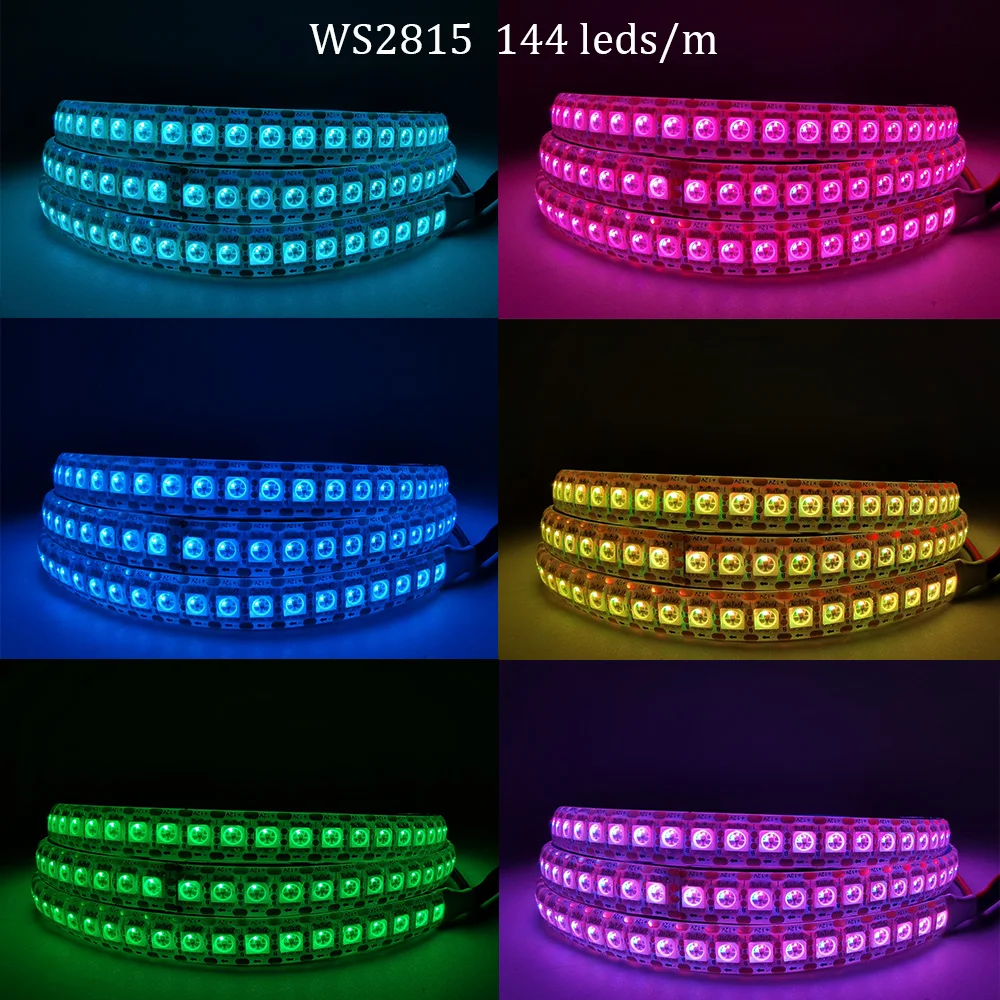 Пиксельная Светодиодная лента WS2815 (WS2812B WS2813 обновленная) RGB индивидуально