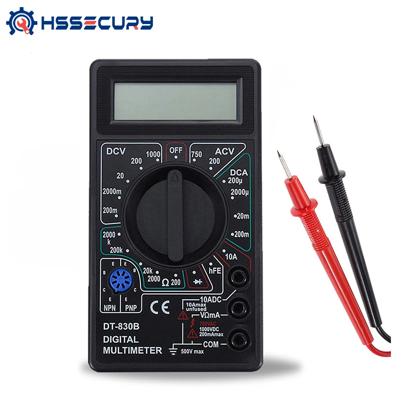 

LCD Digital Multimeter AC/DC 750/1000V Digital Mini Handheld Multimeter for Voltmeter Ammeter Ohm Tester Meter With Probe