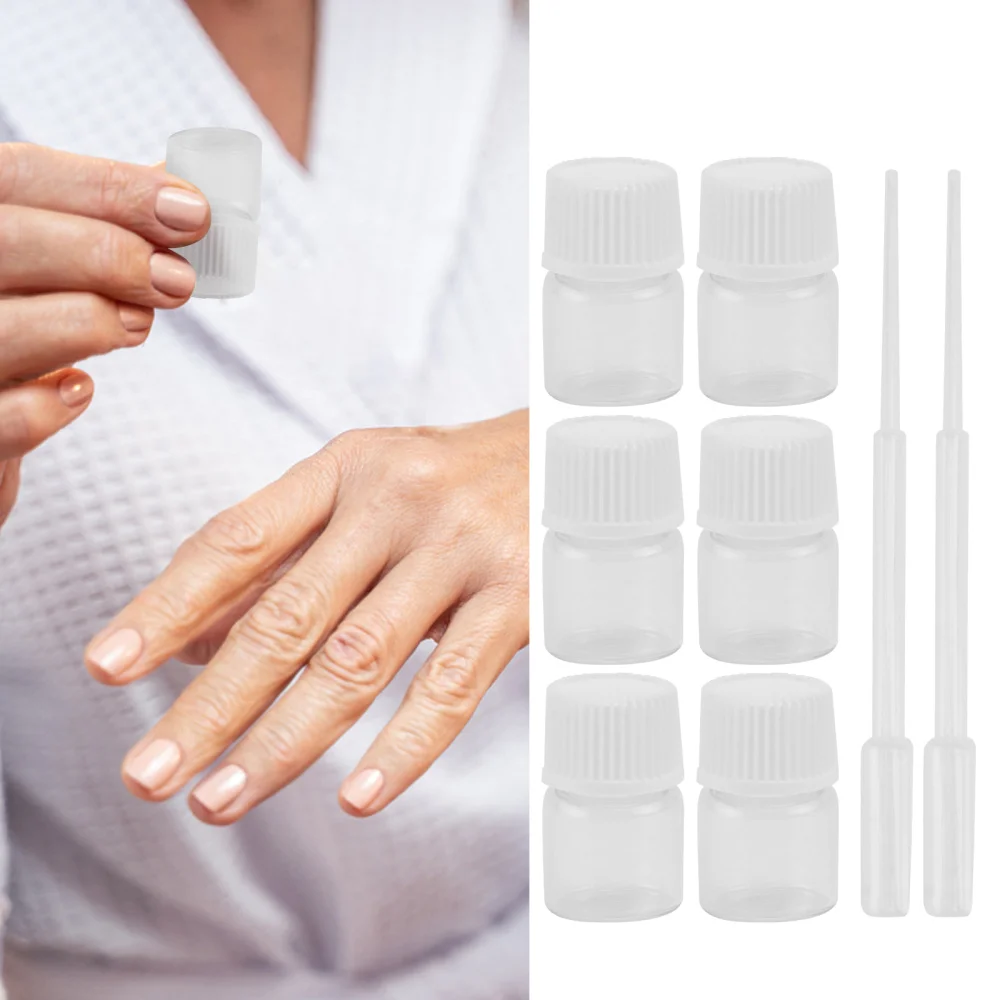 

52Pcs Household Sample Bottles Glass Essential Oil Bottles Pipette for