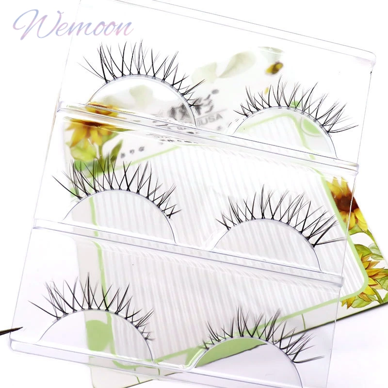 Японские ресницы Натуральный Прозрачный Стебель имитация Креста ежедневный