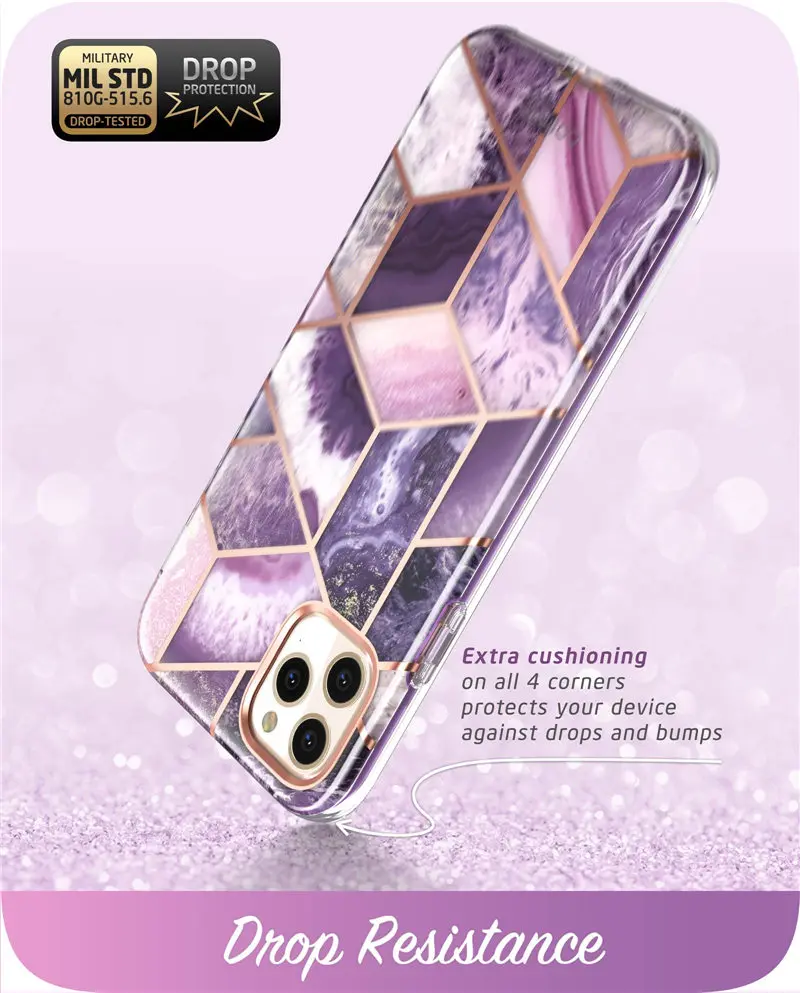 I-Blason для iPhone 11 Pro Max чехол 6,5 Дюймов() Cosmo полный корпус блестящий Мраморный бампер чехол со встроенной защитной пленкой