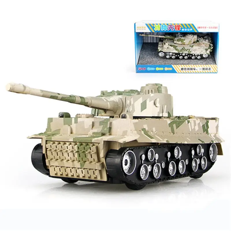 

Armored Tank Car With Sound Light Friction Toy Car Tiger Tank Boys Toy Gift