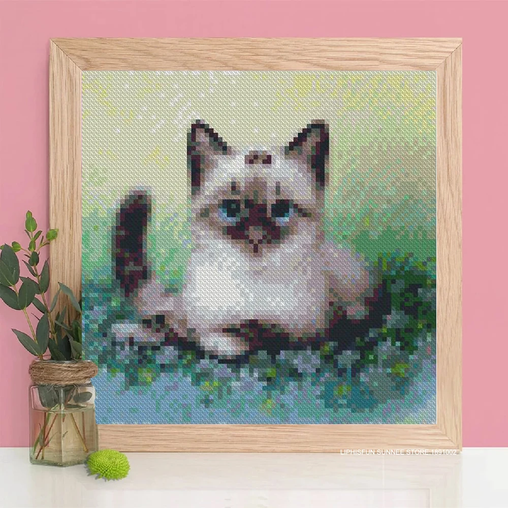5D полный дрель DIY Алмаз Картина мозаика ручной работы кота смолы вышивки крестом