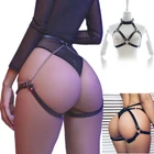 Бандаж для женщин Bdsm интимные товары для взрослых, кожаный пояс ремень-подвязка, ремни для тела, портупея, подвязки