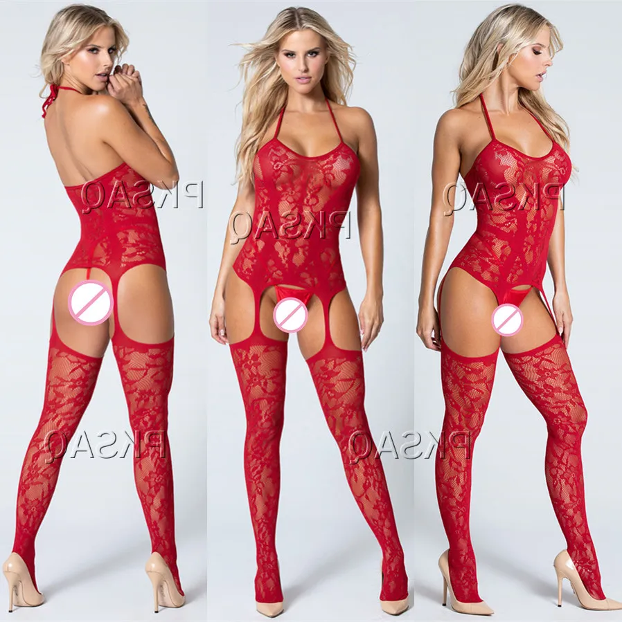 Синий Sexy Bodystockings underwear Crotchless Sex erotic lingerie sleepwear crotchless bodysuit porno fetish babydolls latex catsuit - Цвет: Синий