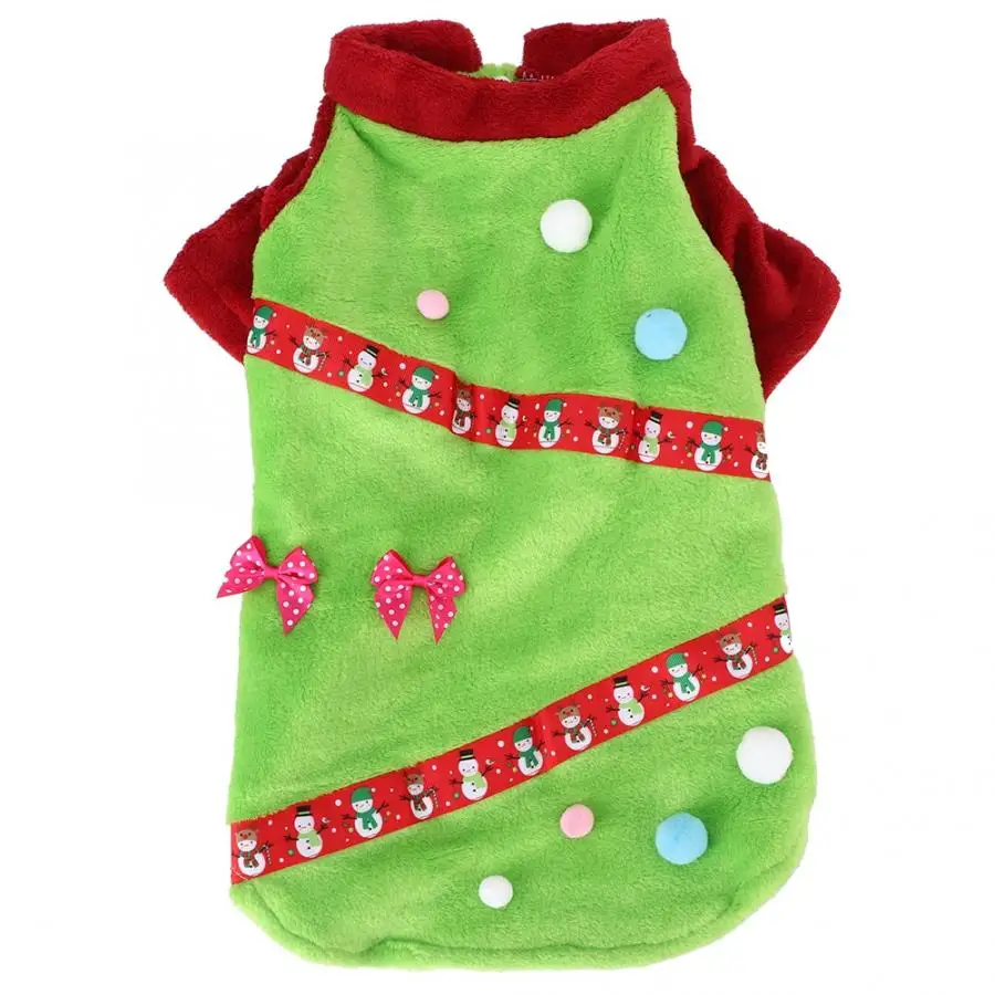 Dog Clothes Flannel Colorful Christmas Snowman Style Two Feet Winter Warm Pet Clothing for Dogs Cats | Дом и сад