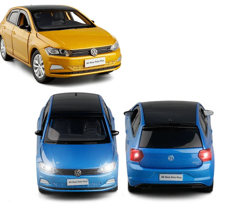 Новинка 1:32 модель автомобиля POLO PLUS из сплава декоративные поделки коллекционные