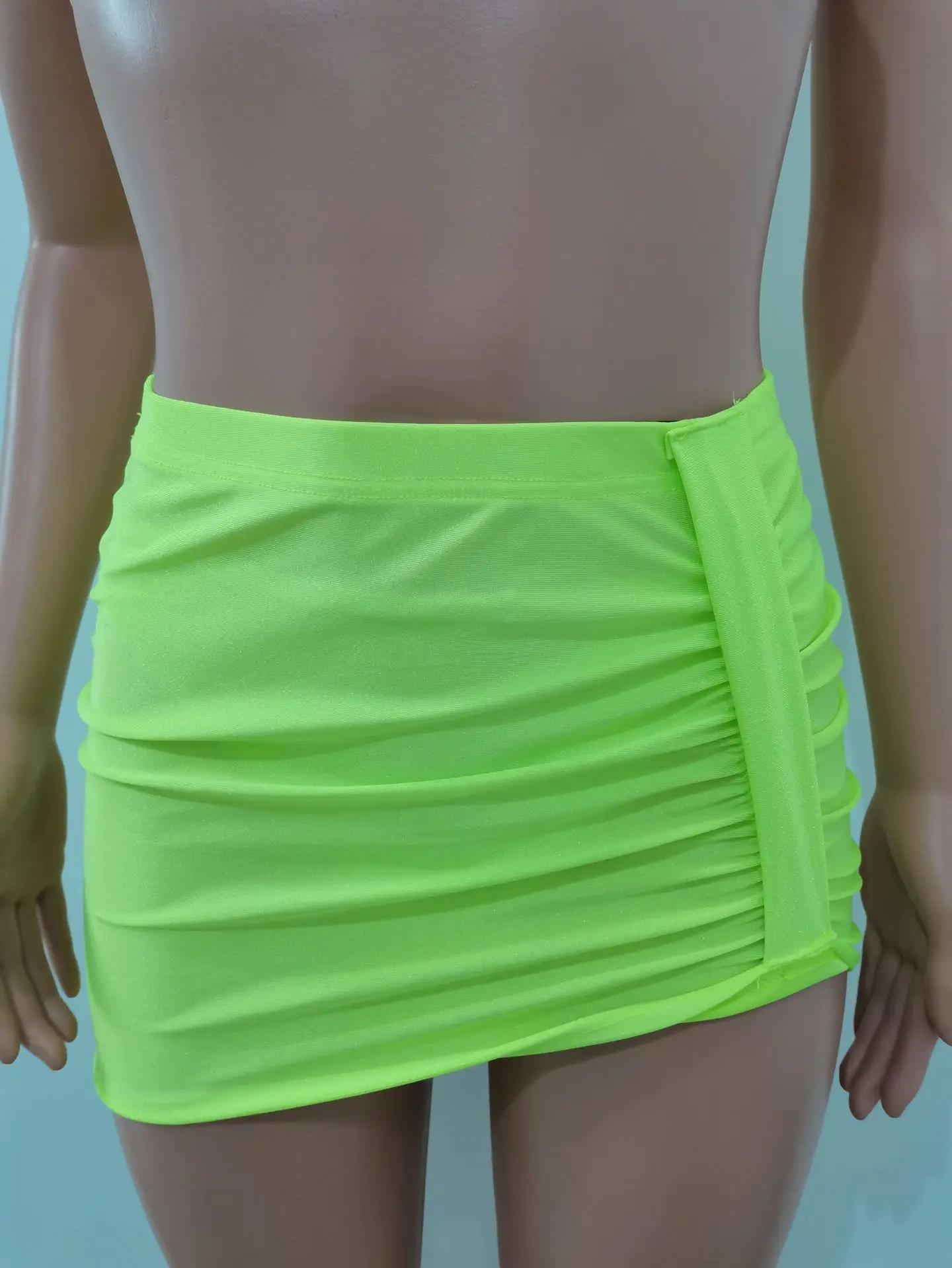 

Neon Women Three Piece Set Sexy Beach Swimsuit Bra Crop Top Mini Skirts Panties Suit Swim Sport Bikinis Set Holiday Bikini Wear