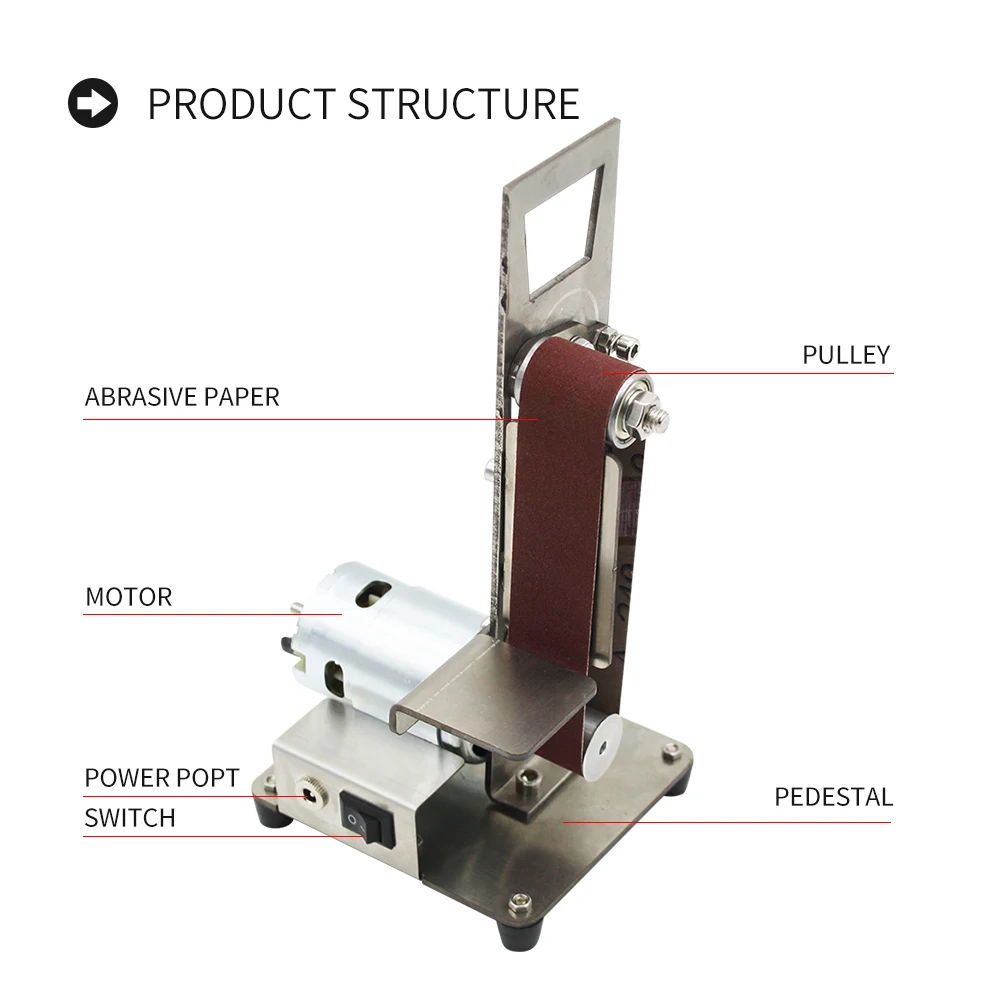 Профессиональная Вертикальная ленточная шлифовальная мини машина маленькая