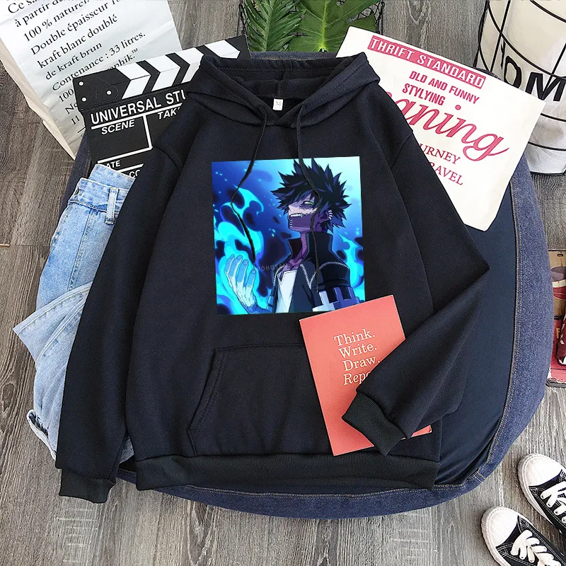 

New Anime My Hero Academy Todoroki Dabi Hoodie Men/Women Casual Student Sweatshirt Streetwear Harajuku Unisex Pullover Tee Tops