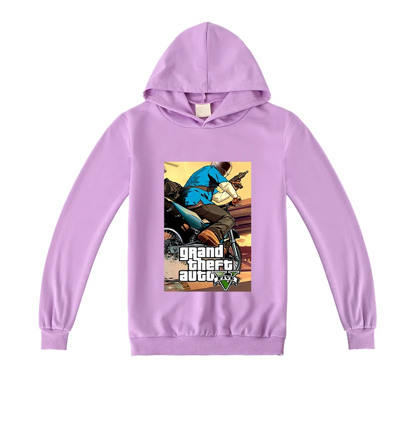 Grand Theft Auto Game GTA 5/Детские осенние толстовки с капюшоном толстовка длинными