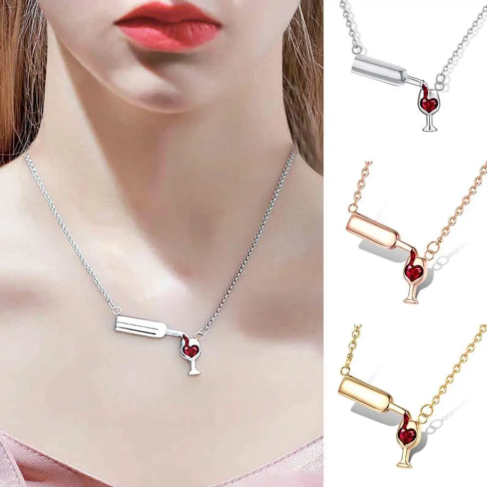 Цепочка с подвеской в виде бутылки вина C8S7|Подвески| |