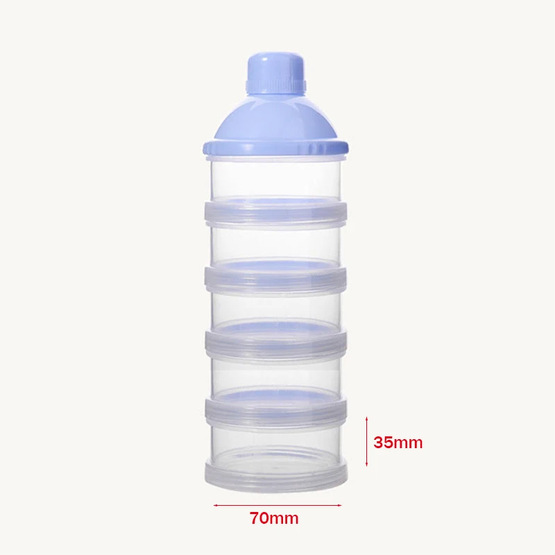 Portable Milk Powder Formula Dispenser Food Container Storage Feeding Boxes for Baby Kids Toddler 4/5 Grid Box |