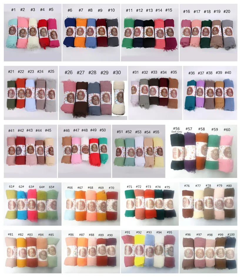 10 шт./лот платок из хлопка и вискозы длинный шарф Женский сгорающий хиджаб шаль