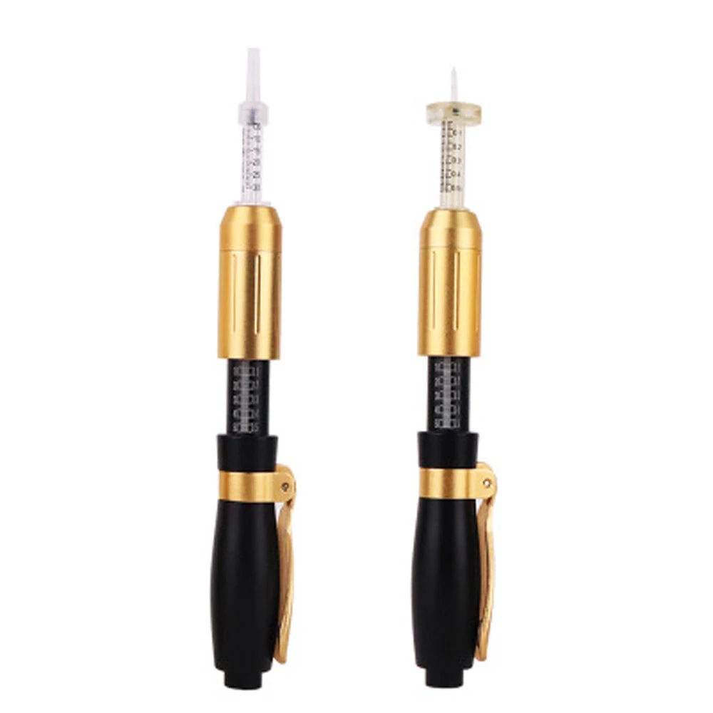 

2in1 Meso Injection Gun Hyaluron Pen 0.3ml&0.5ml Head Gold Hyaluronique Acid Pen Lip Filler Jnjector Noninvasive Nebulizer