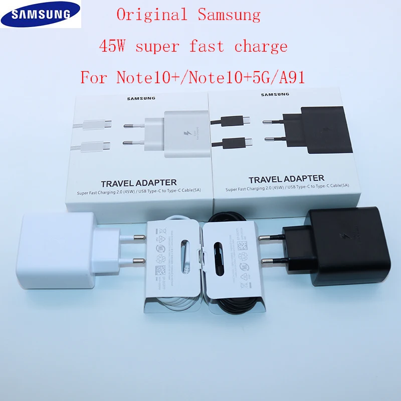 

Samsung charger 45W Super Fast Charge EP-TA845 For Samsung GALAXY S20 S10 Note 10 Plus S20 Note 20 Ultra 5G A91 A80 S20+ Note10+