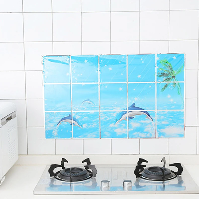 Самоклеящиеся наклейки для плитки 3 шт. бумажные высокотемпературные кухонные