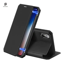 for iphone x case flip cover 360%c2%b0 real full protection dux ducis skin x series luxury leather wallet case magnetic closure