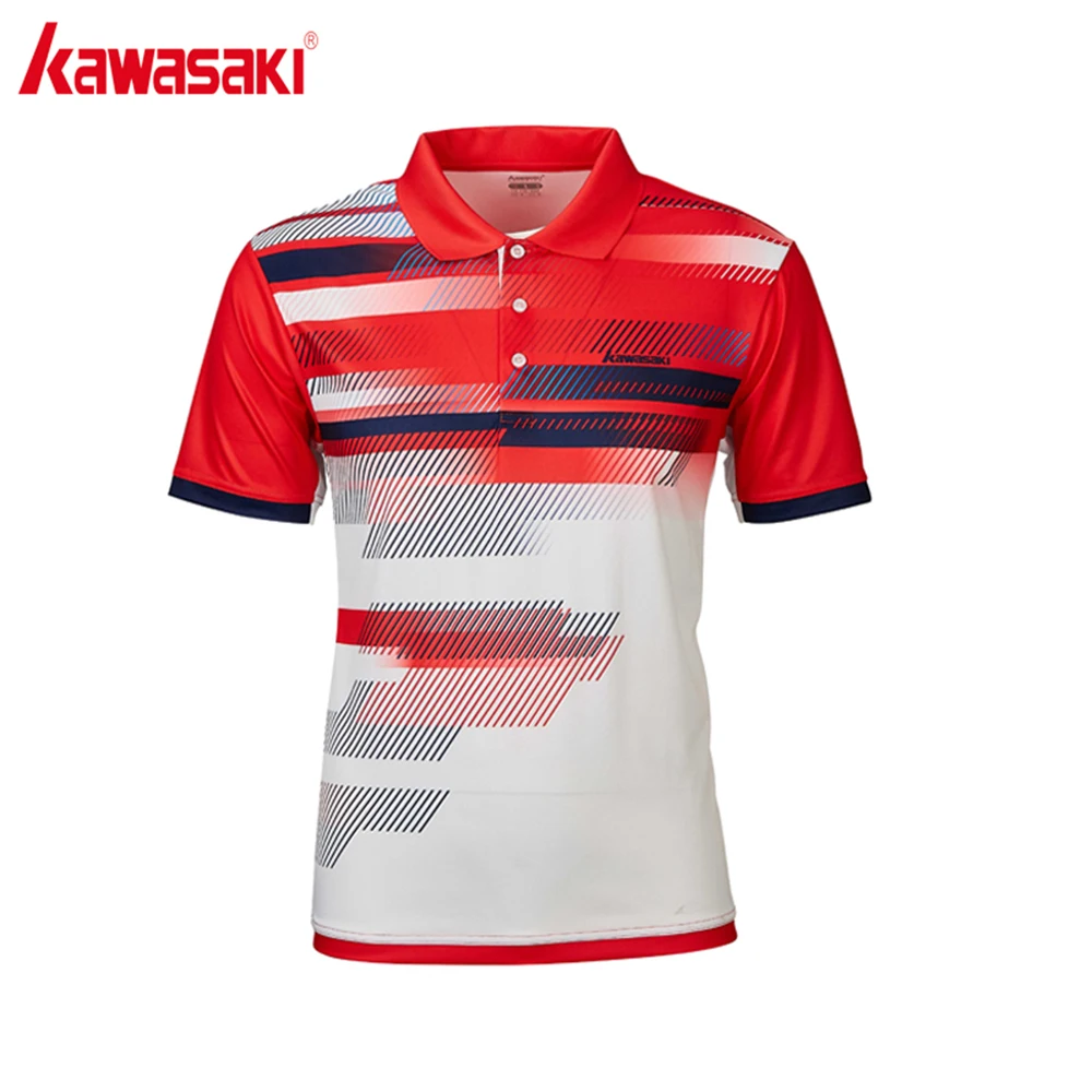 Kawasaki для мужчин Бадминтон рубашка дышащий светло голубые футболки с коротким