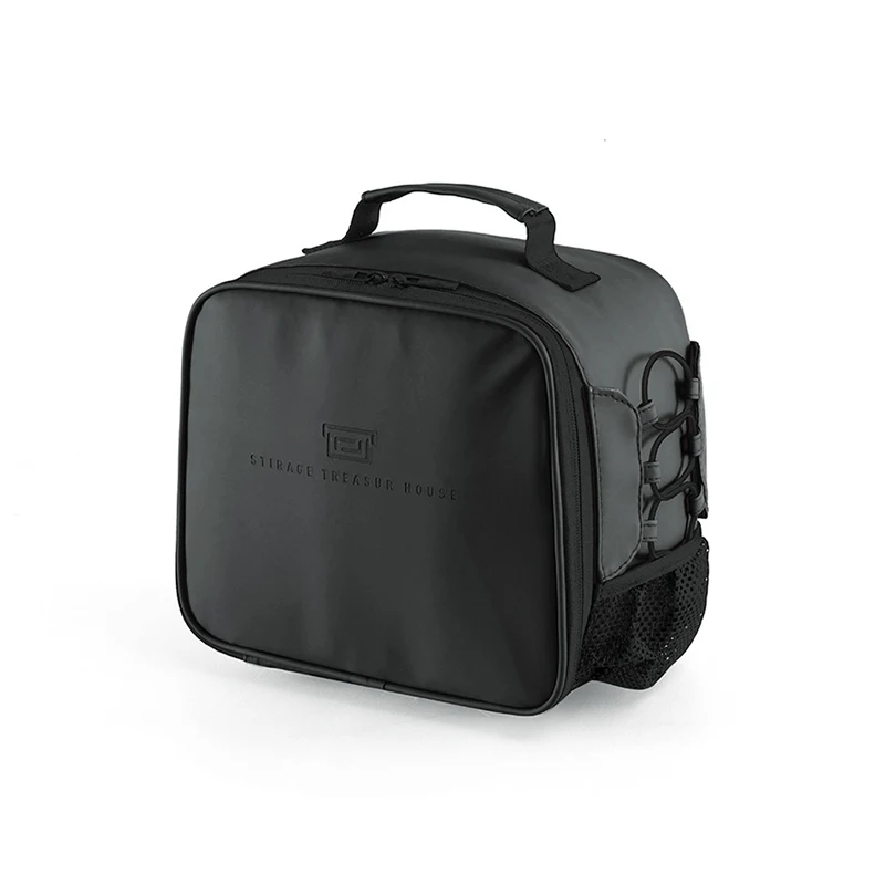 Black-Lunch bag HMUNII НОВАЯ переносная Изолированная теплая сумка-холодильник, сохраняющая тепло для еды на пикник, сумка для женщин и детей, мужская термо-сумка - Цвет: Black-Lunch bag